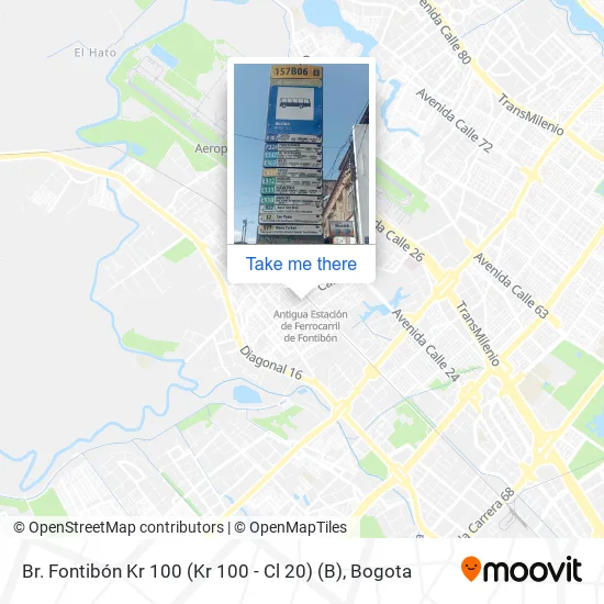 Mapa de Br. Fontibón Kr 100 (Kr 100 - Cl 20) (B)