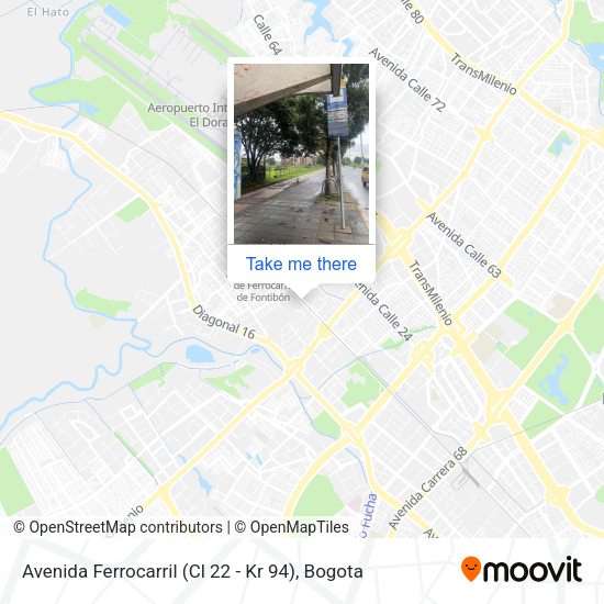 Avenida Ferrocarril (Cl 22 - Kr 94) map