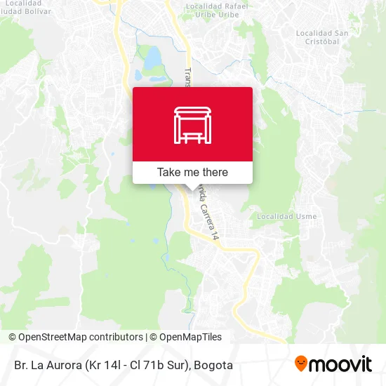Mapa de Br. La Aurora (Kr 14l - Cl 71b Sur)