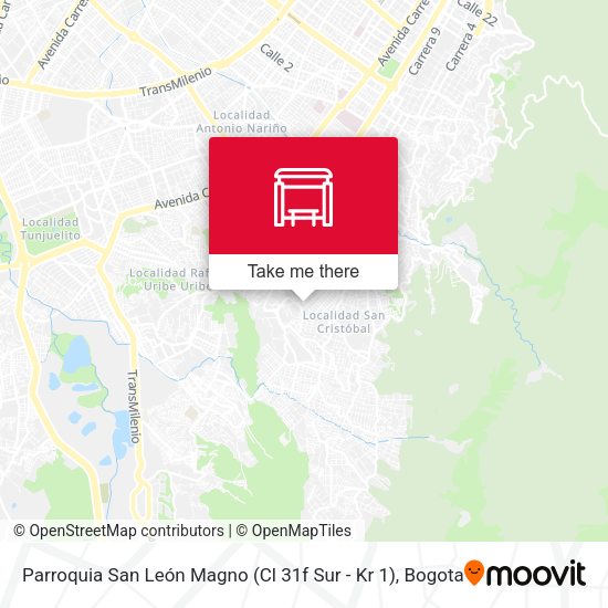 Mapa de Parroquia San León Magno (Cl 31f Sur - Kr 1)