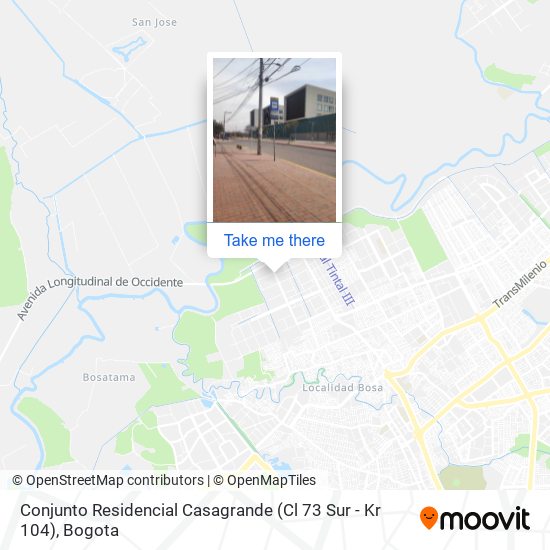 Mapa de Conjunto Residencial Casagrande (Cl 73 Sur - Kr 104)