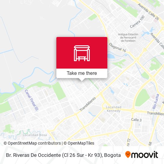 Mapa de Br. Riveras De Occidente (Cl 26 Sur - Kr 93)