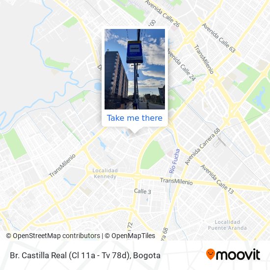 Br. Castilla Real (Cl 11a - Tv 78d) map
