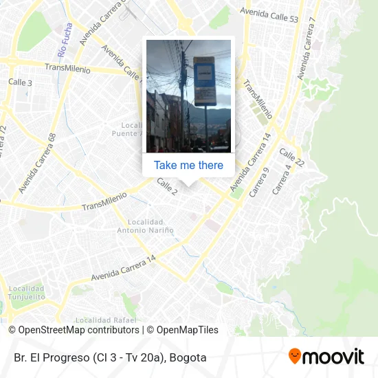 Mapa de Br. El Progreso (Cl 3 - Tv 20a)