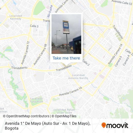 Avenida 1° De Mayo (Auto Sur - Av. 1 De Mayo) map