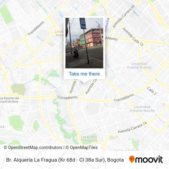 Mapa de Br. Alquería La Fragua (Kr 68d - Cl 38a Sur)