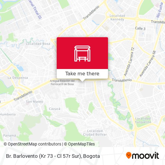 Br. Barlovento (Kr 73 - Cl 57r Sur) map