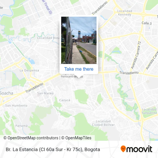 Mapa de Br. La Estancia (Cl 60a Sur - Kr 75c)