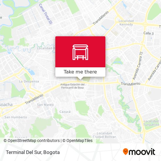 Terminal Del Sur map