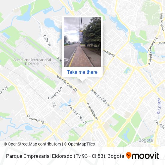 Parque Empresarial Eldorado (Tv 93 - Cl 53) map