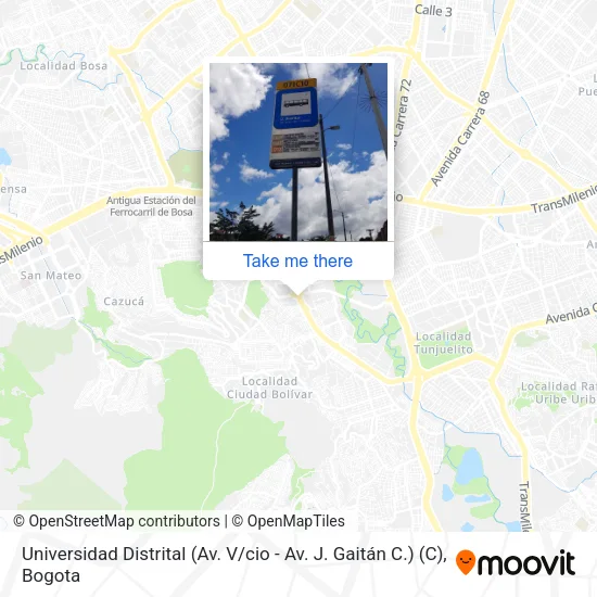 Universidad Distrital (Av. V / cio - Av. J. Gaitán C.) (C) map
