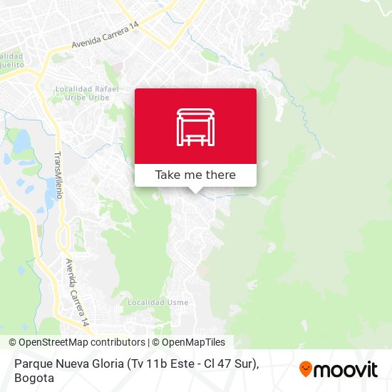 Mapa de Parque Nueva Gloria (Tv 11b Este - Cl 47 Sur)