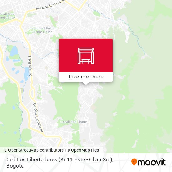 Ced Los Libertadores (Kr 11 Este - Cl 55 Sur) map