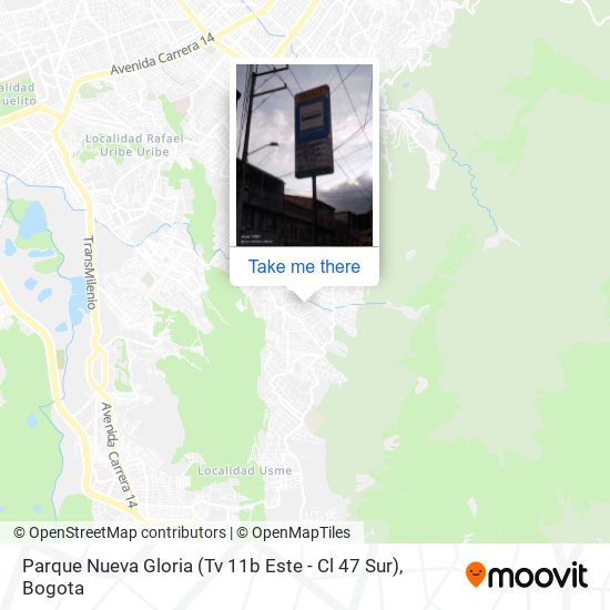 Parque Nueva Gloria (Tv 11b Este - Cl 47 Sur) map