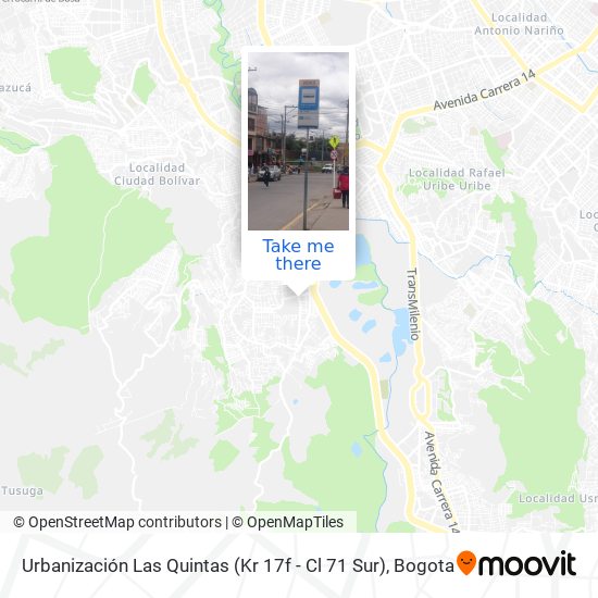 Urbanización Las Quintas (Kr 17f - Cl 71 Sur) map