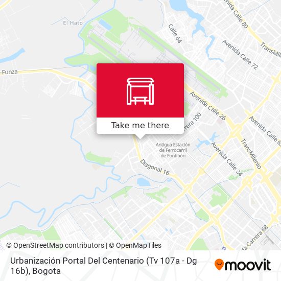 Mapa de Urbanización Portal Del Centenario (Tv 107a - Dg 16b)