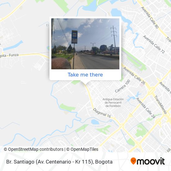 Br. Santiago (Av. Centenario - Kr 115) map