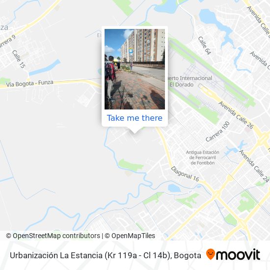 Mapa de Urbanización La Estancia (Kr 119a - Cl 14b)