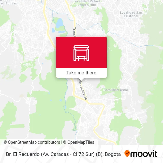Mapa de Br. El Recuerdo (Av. Caracas - Cl 72 Sur) (B)