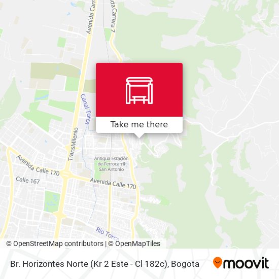 Br. Horizontes Norte (Kr 2 Este - Cl 182c) map