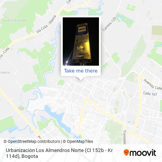 Mapa de Urbanización Los Almendros Norte (Cl 152b - Kr 114d)