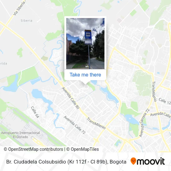 Mapa de Br. Ciudadela Colsubsidio (Kr 112f - Cl 89b)