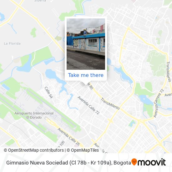 Mapa de Gimnasio Nueva Sociedad (Cl 78b - Kr 109a)