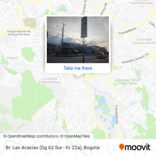 Br. Las Acacias (Dg 62 Sur - Kr 22a) map