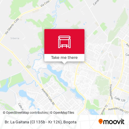 Br. La Gaitana (Cl 135b - Kr 126) map