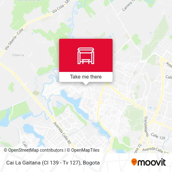Cai La Gaitana (Cl 139 - Tv 127) map