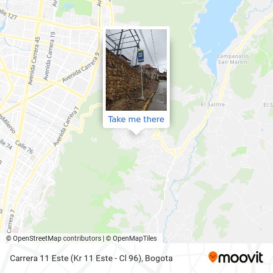 Carrera 11 Este (Kr 11 Este - Cl 96) map