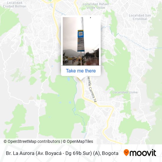 Mapa de Br. La Aurora (Av. Boyacá - Dg 69b Sur) (A)