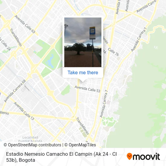 Mapa de Estadio Nemesio Camacho El Campín (Ak 24 - Cl 53b)