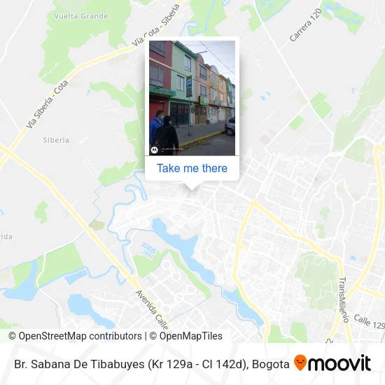 Mapa de Br. Sabana De Tibabuyes (Kr 129a - Cl 142d)