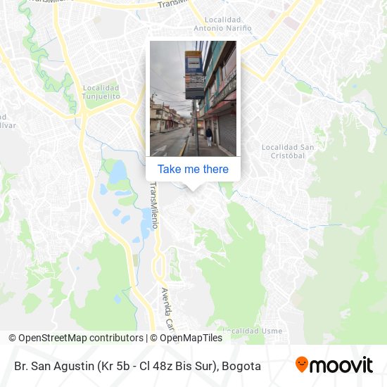 Mapa de Br. San Agustin (Kr 5b - Cl 48z Bis Sur)