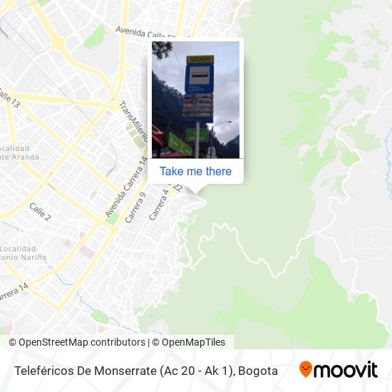 Teleféricos De Monserrate (Ac 20 - Ak 1) map