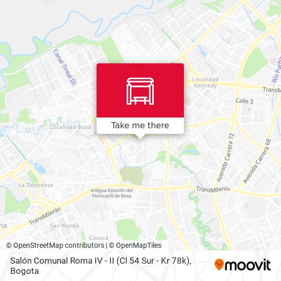 Salón Comunal Roma IV - II (Cl 54 Sur - Kr 78k) map