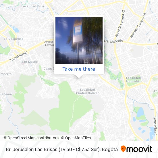 Br. Jerusalen Las Brisas (Tv 50 - Cl 75a Sur) map