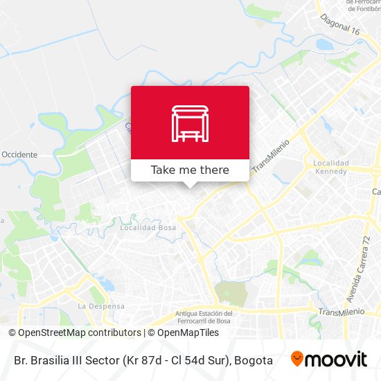 Br. Brasilia III Sector (Kr 87d - Cl 54d Sur) map