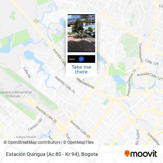 Estación Quirigua (Ac 80 - Kr 94) map