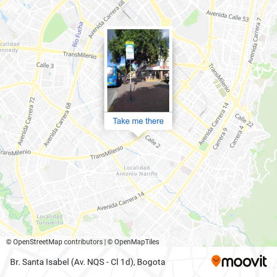 Mapa de Br. Santa Isabel (Av. NQS - Cl 1d)