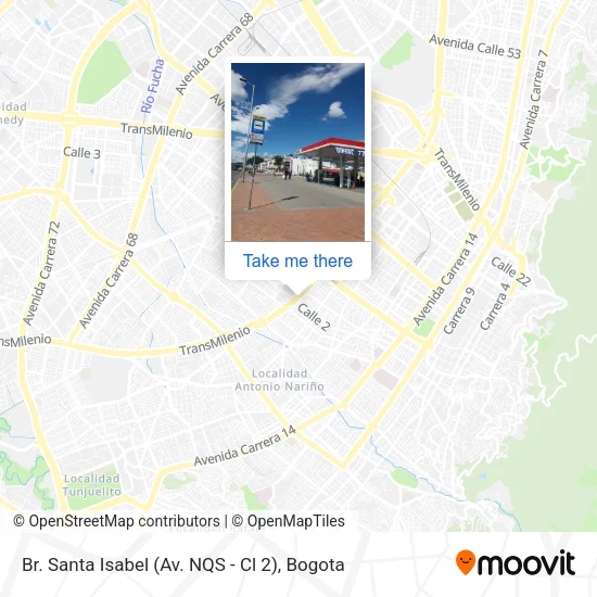 Mapa de Br. Santa Isabel (Av. NQS - Cl 2)