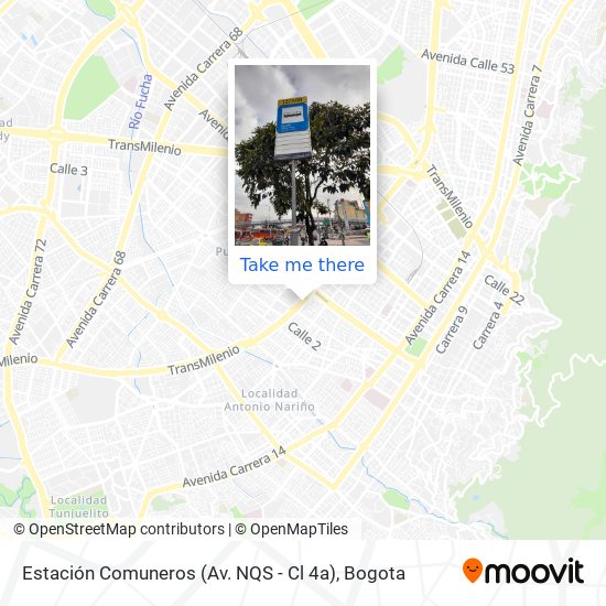 Mapa de Estación Comuneros (Av. NQS - Cl 4a)