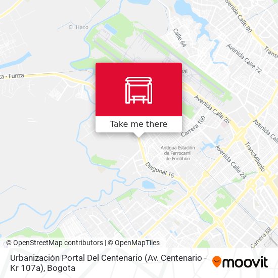 Urbanización Portal Del Centenario (Av. Centenario - Kr 107a) map
