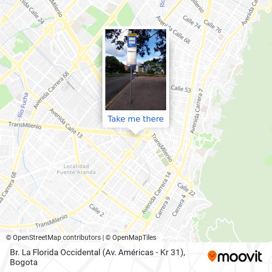 Br. La Florida Occidental (Av. Américas - Kr 31) map