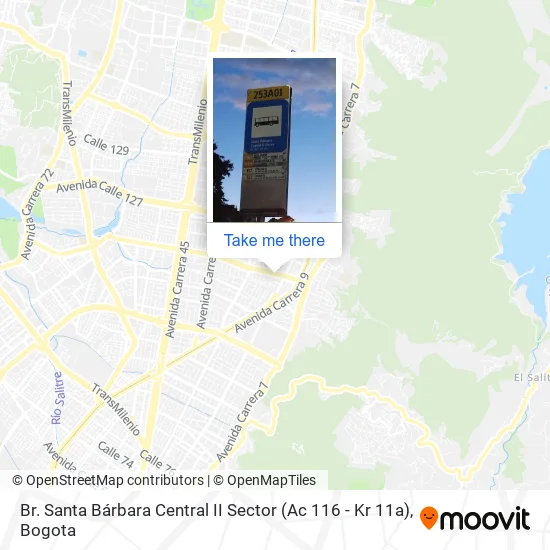Br. Santa Bárbara Central II Sector (Ac 116 - Kr 11a) map