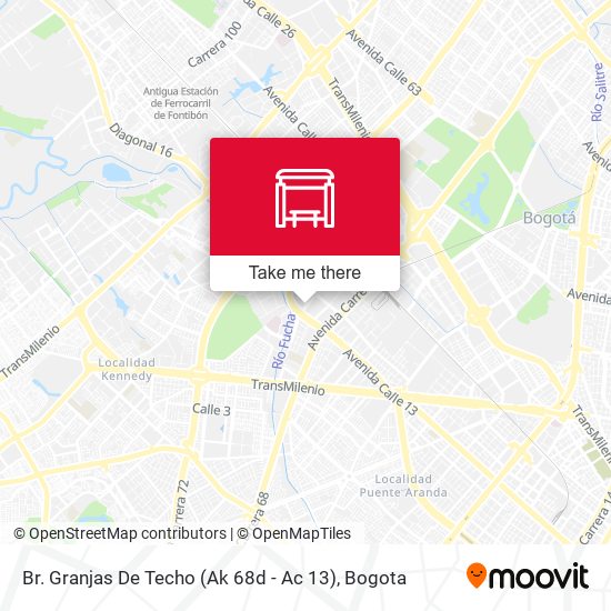 Br. Granjas De Techo (Ak 68d - Ac 13) map