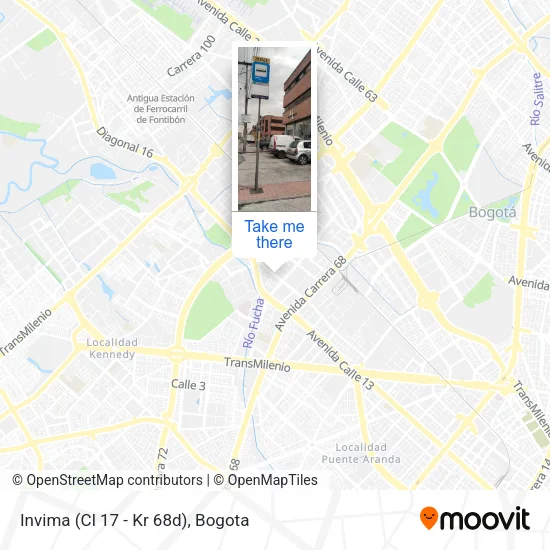 Invima (Cl 17 - Kr 68d) map