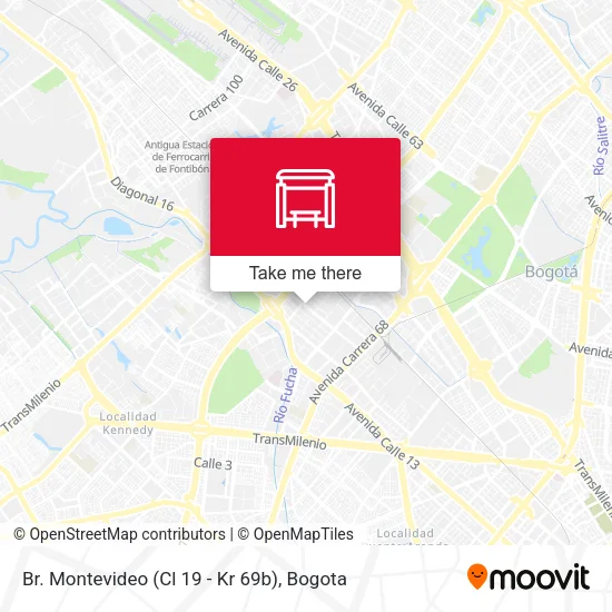 Mapa de Br. Montevideo (Cl 19 - Kr 69b)