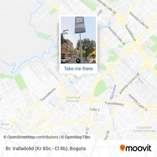 Br. Valladolid (Kr 80c - Cl 8b) map